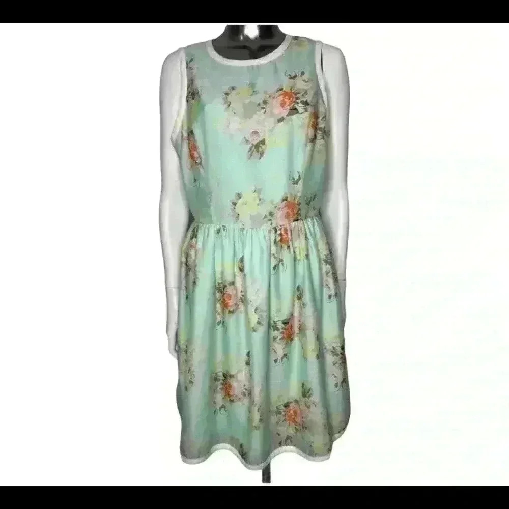Piperlime Floral Dress Sleeveless Dress Floral Size Medium